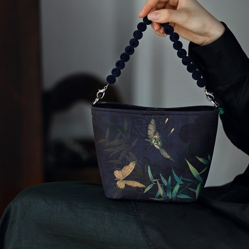 [Chinoiserie] Butterfly Silk Crossbody Bag