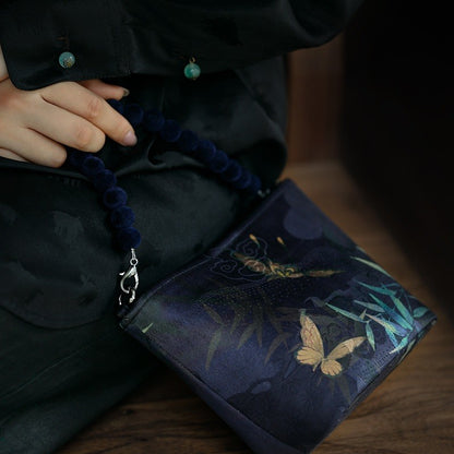 [Chinoiserie] Butterfly Silk Crossbody Bag