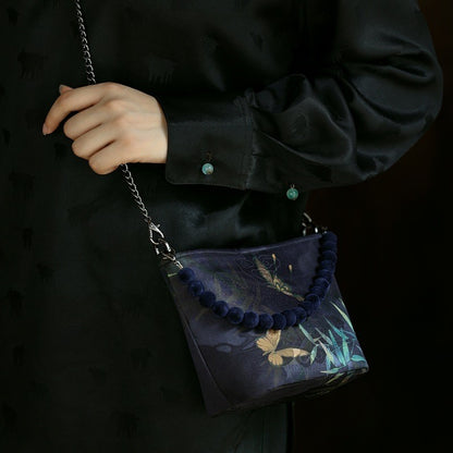 [Chinoiserie] Butterfly Silk Crossbody Bag