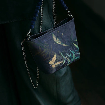 [Chinoiserie] Butterfly Silk Crossbody Bag