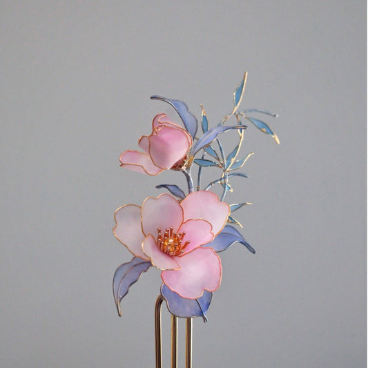 「 Chinoiserie」Camellia Bamboo Hairpin