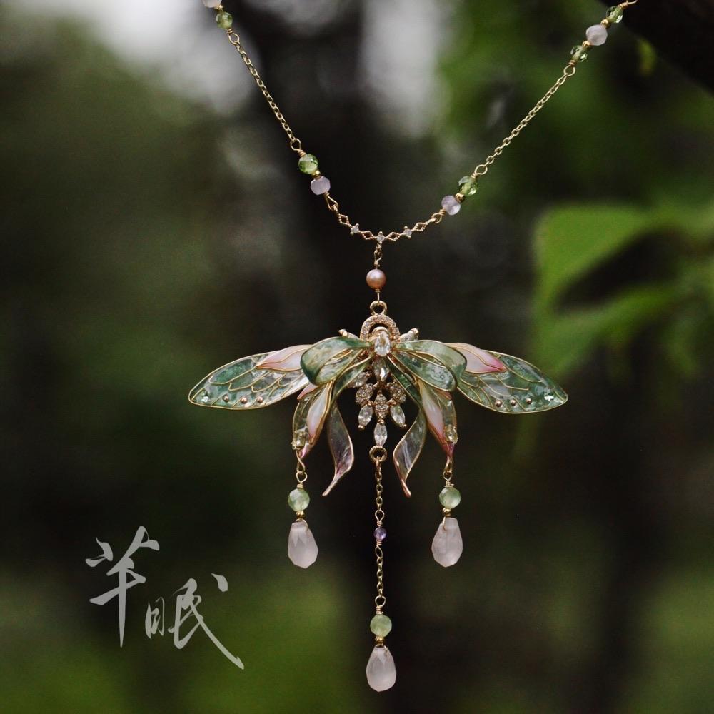 「 Chinoiserie」Cicada Necklace