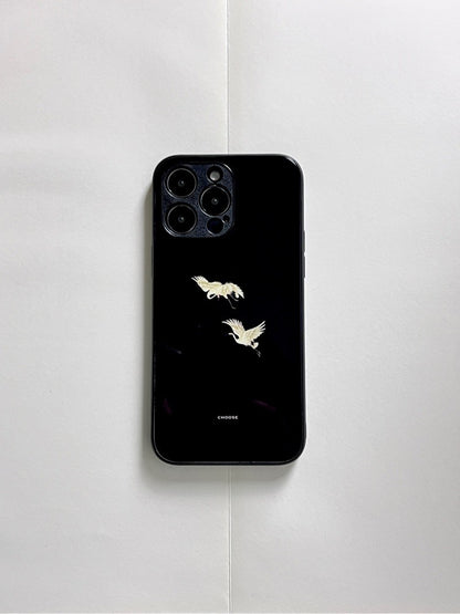「Chinoiserie」Couple Crane Printed Phone Case