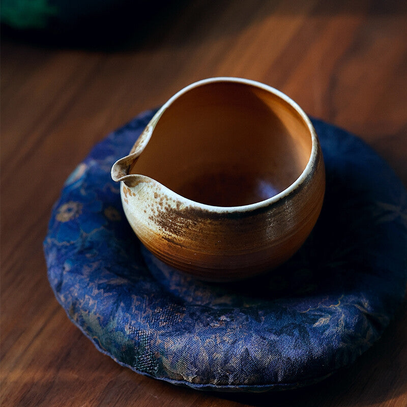 [Chinoiserie] Donut-Shaped Silk Teacup Coaster