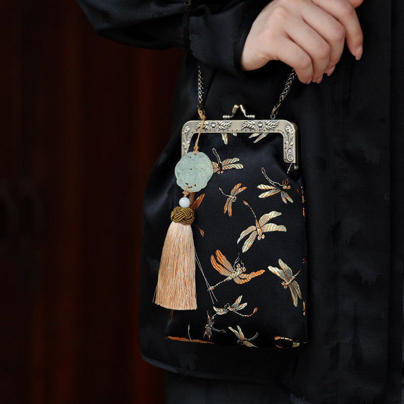 [Chinoiserie] Dragonfly Frame Clutch Bag