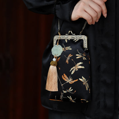 [Chinoiserie] Dragonfly Frame Clutch Bag