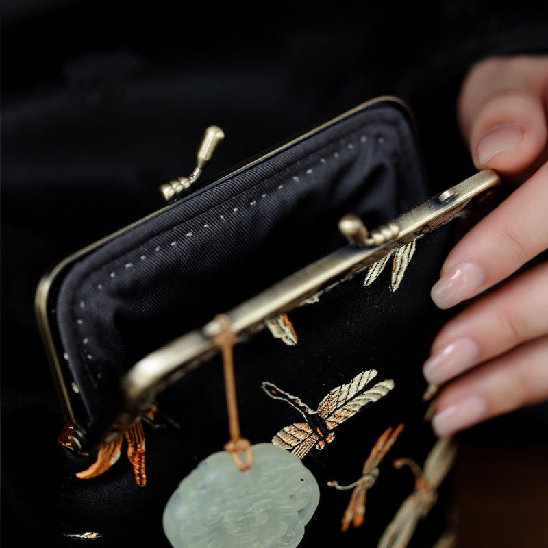 [Chinoiserie] Dragonfly Frame Clutch Bag