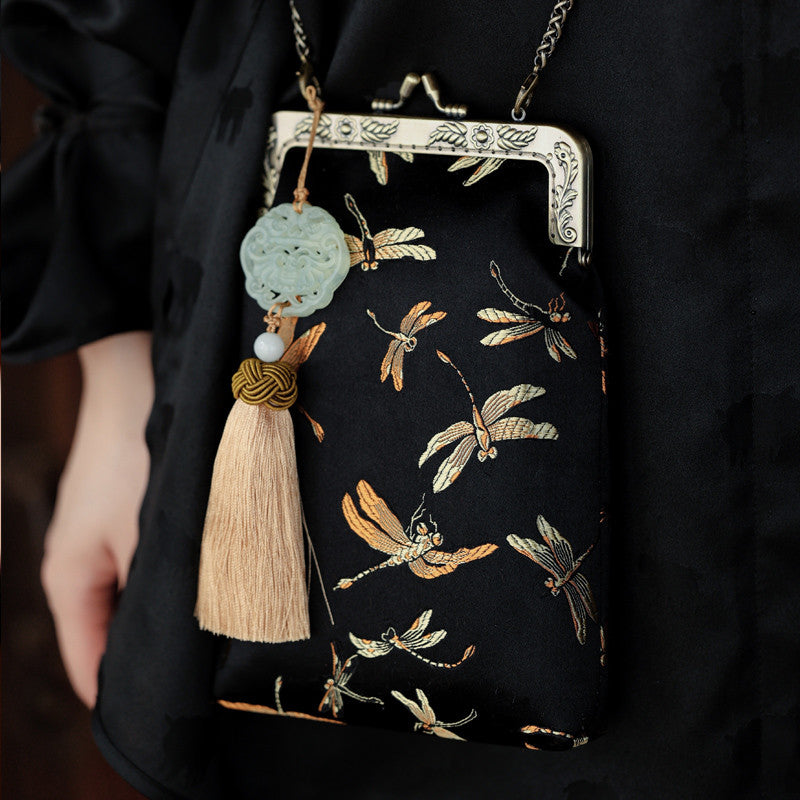 [Chinoiserie] Dragonfly Frame Clutch Bag