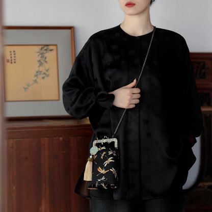 [Chinoiserie] Dragonfly Frame Clutch Bag