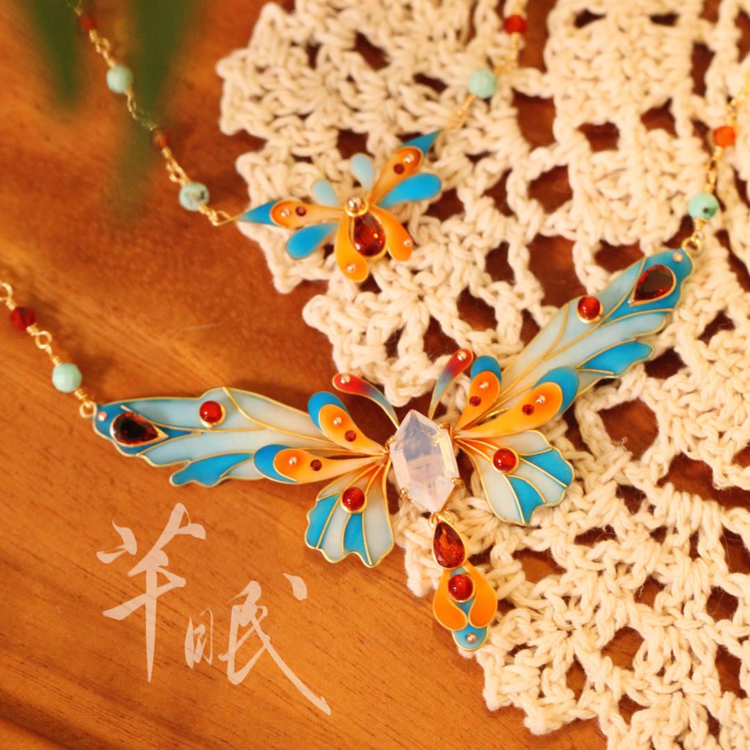 「 Chinoiserie」Dunhuang Butterfly Necklace