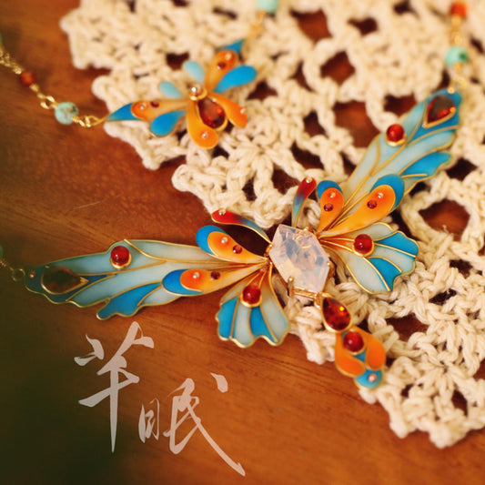 「 Chinoiserie」Dunhuang Butterfly Necklace