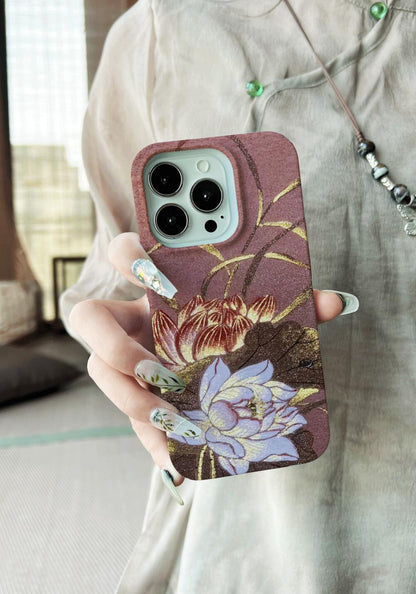 「Chinoiserie」Elegant Lotus Art Phone Case