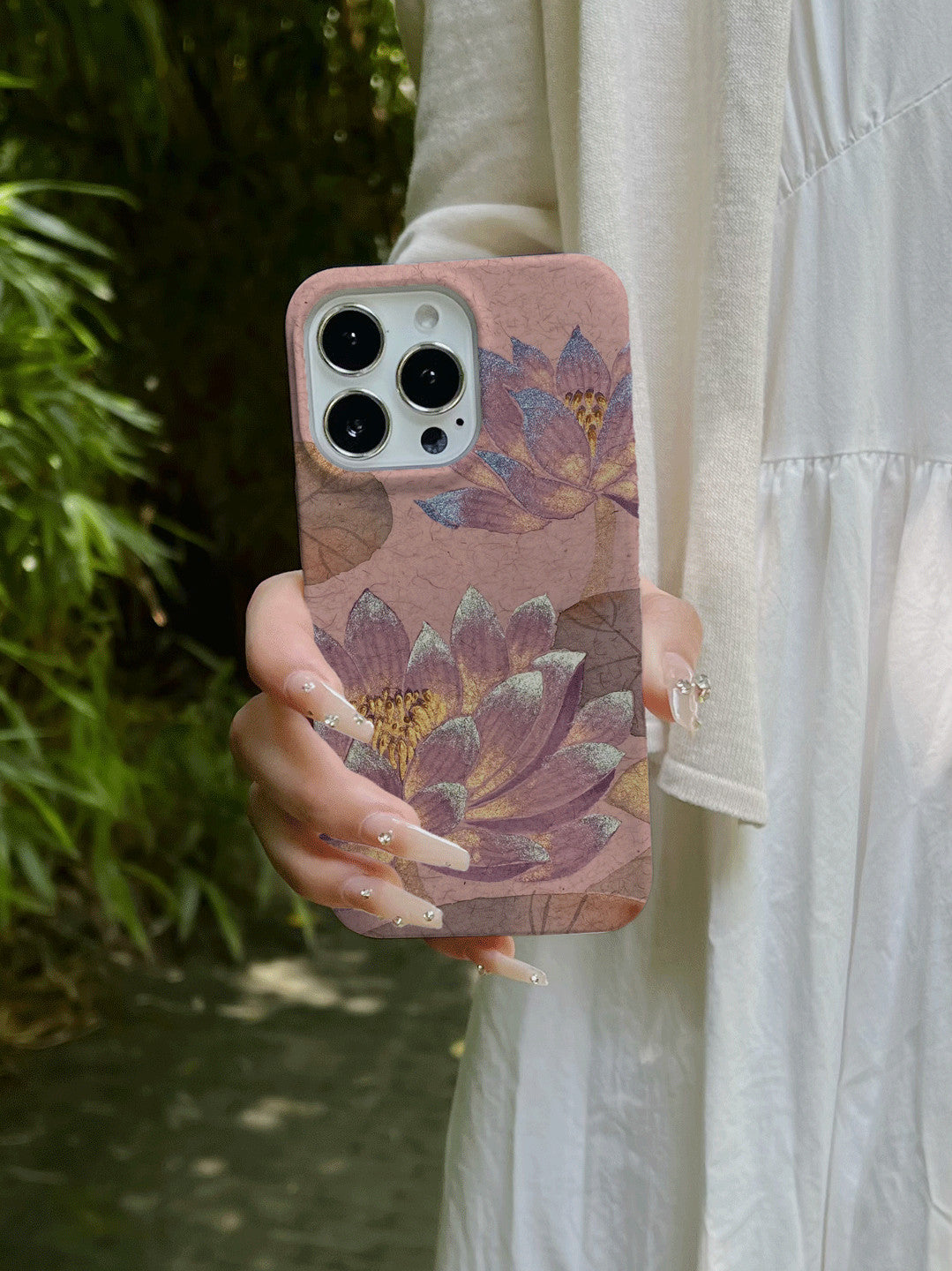 Chinoiserie」Elegant Lotus Printed Phone Case | Phone Case Chinoiserie」Elegant Lotus Printed Phone Case | Phone Case