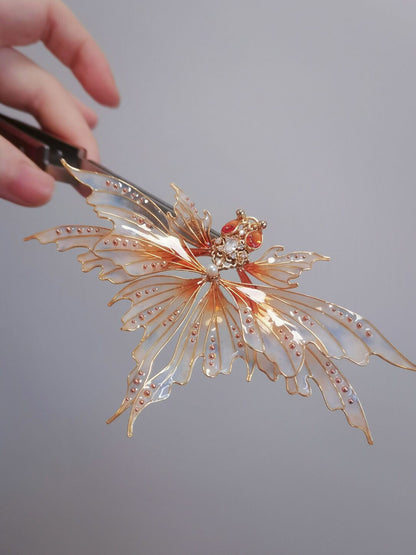 「 Chinoiserie」Firework Goldfish Hairpin