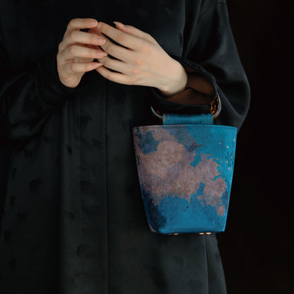 [Chinoiserie] Flower Silk Bucket Bag