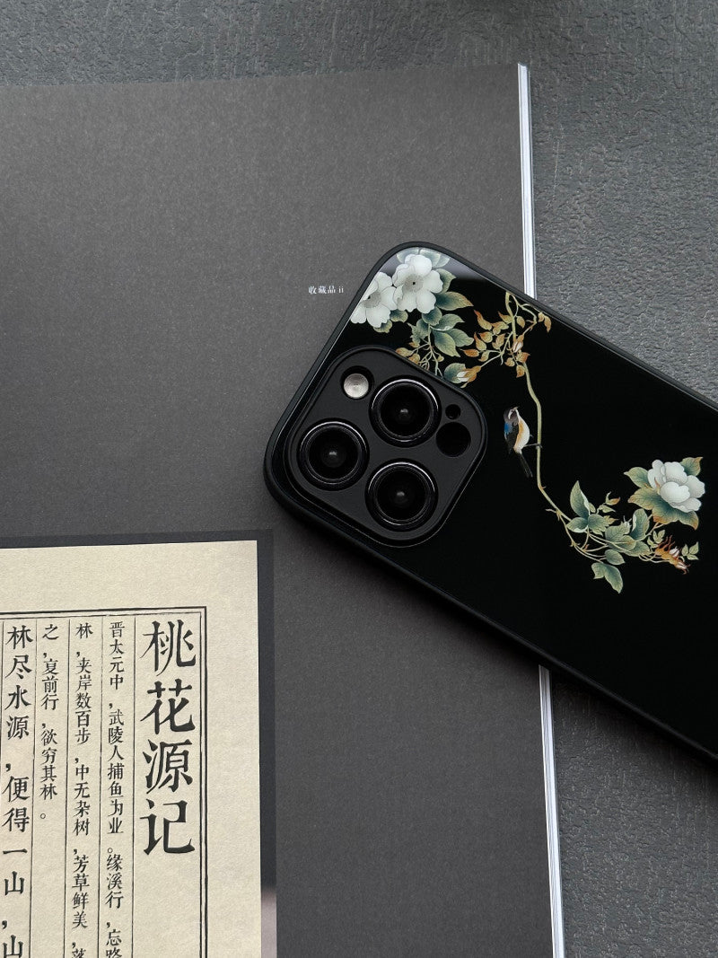 「Chinoiserie」Flowers and Birds Printed Phone Case