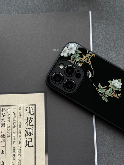 「Chinoiserie」Flowers and Birds Printed Phone Case