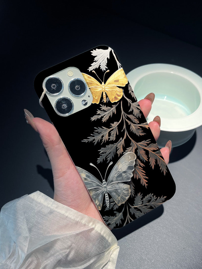 「Chinoiserie」Gold Silver Butterfly Printed Phone Case