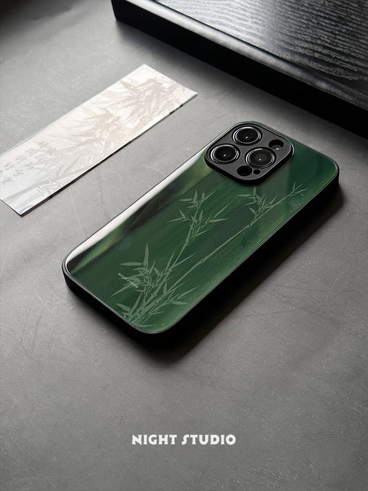 「Chinoiserie」Green Bamboo Printed Phone Case