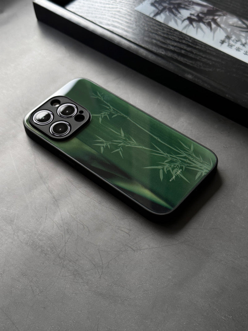 「Chinoiserie」Green Bamboo Printed Phone Case