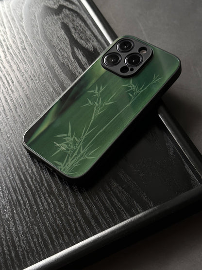 「Chinoiserie」Green Bamboo Printed Phone Case