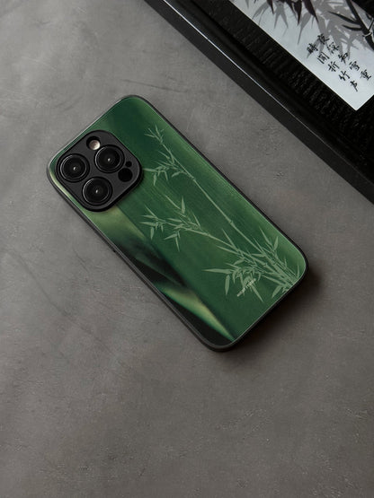 「Chinoiserie」Green Bamboo Printed Phone Case
