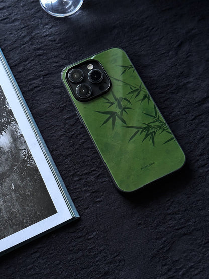 「Samsung」Green Bamboo Traditional Painting Phone Case