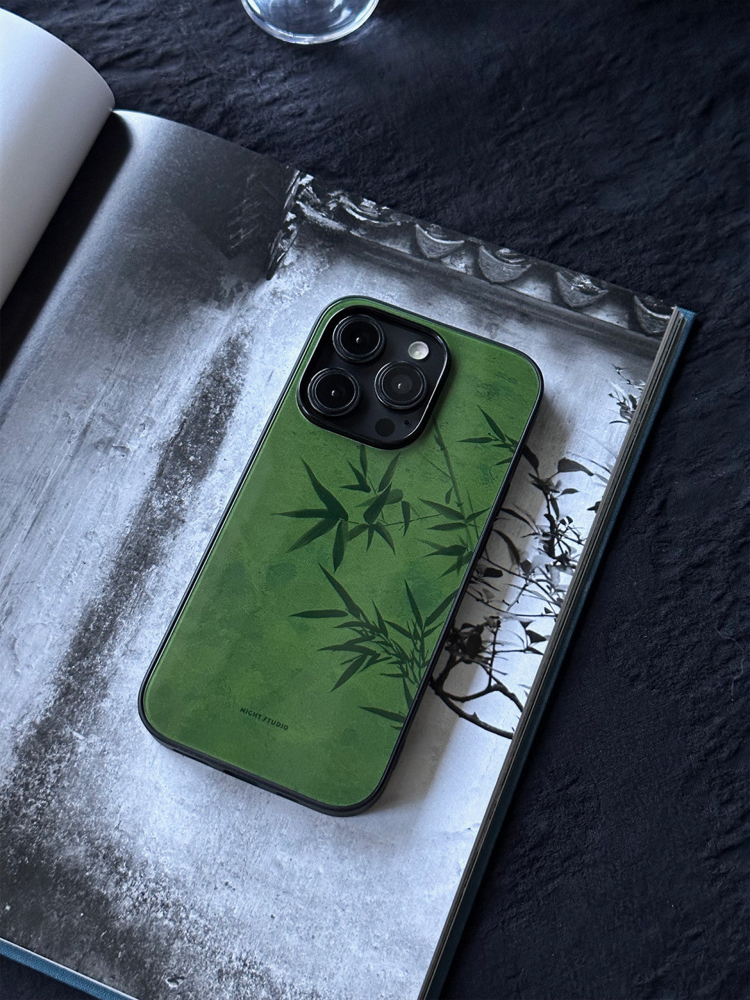 「Samsung」Green Bamboo Traditional Painting Phone Case