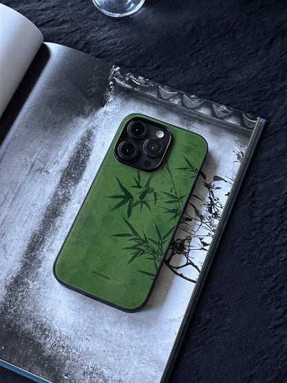 「Samsung」Green Bamboo Traditional Painting Phone Case