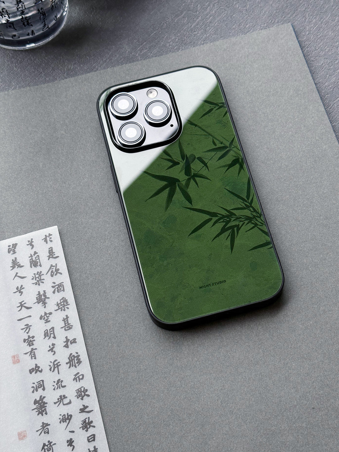 「Samsung」Green Bamboo Traditional Painting Phone Case