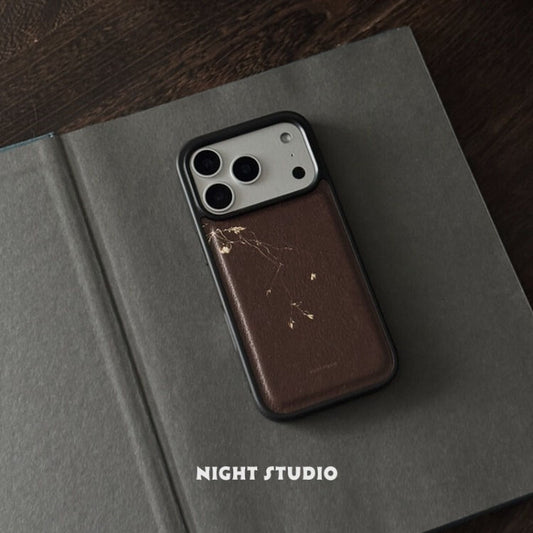 「Chinoiserie」Hanging Flower Branches PU Phone Case