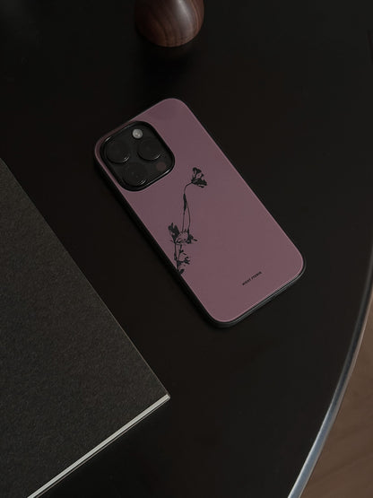 [Chinoiserie]Hibiscus Purple Printed Phone Case
