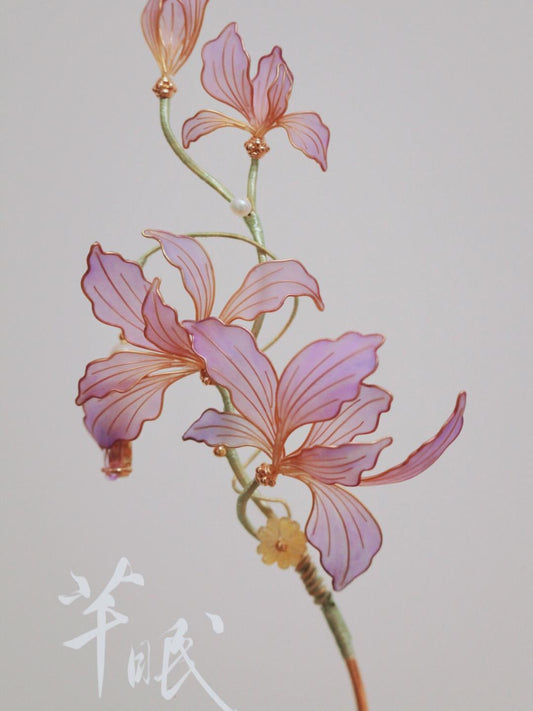 「 Chinoiserie」Iris Hairpin