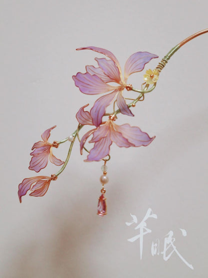 「 Chinoiserie」Iris Hairpin