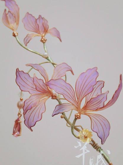 「 Chinoiserie」Iris Hairpin