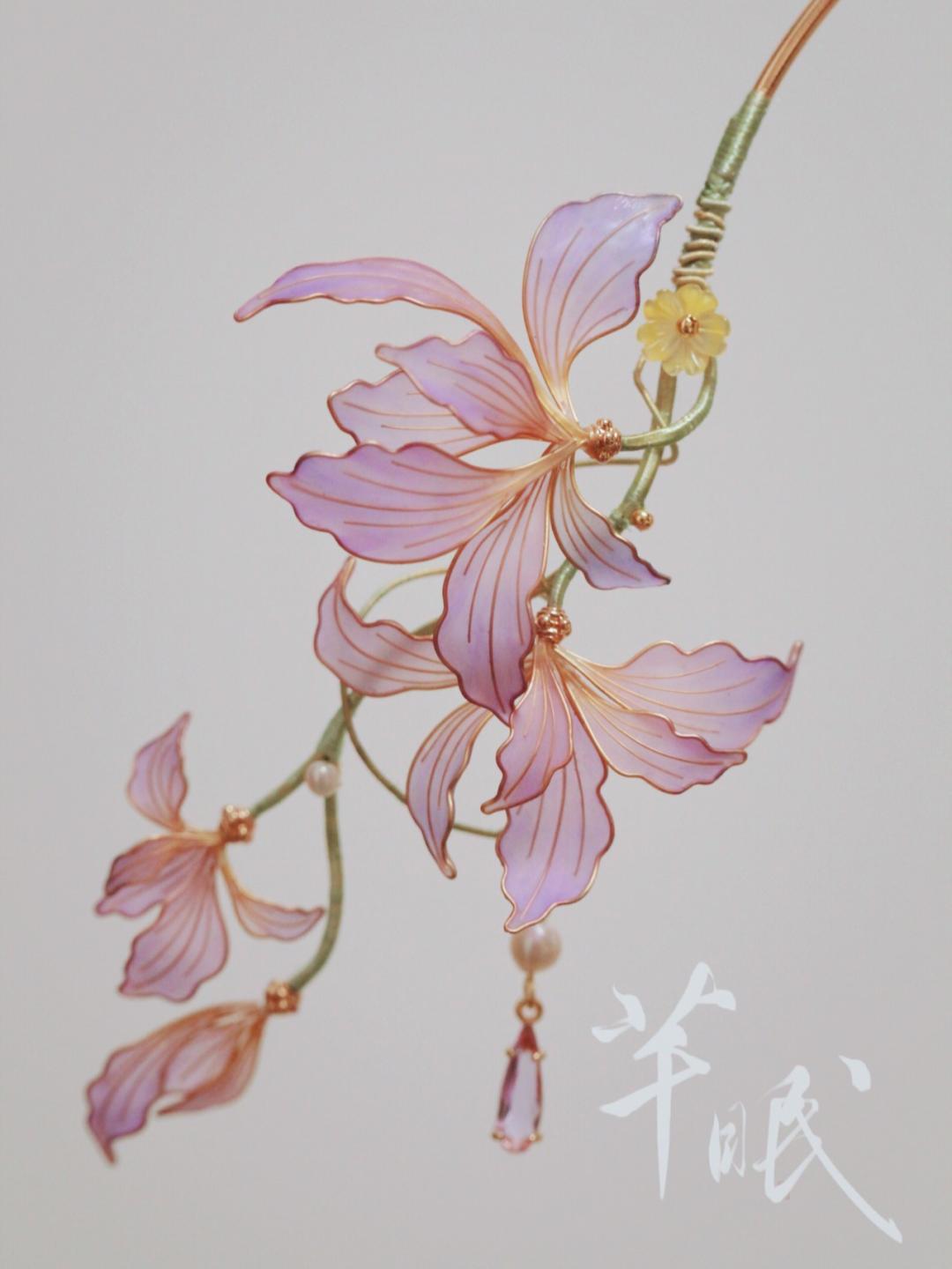 「 Chinoiserie」Iris Hairpin