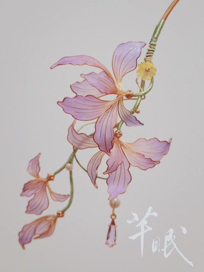 「 Chinoiserie」Iris Hairpin