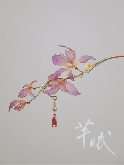 「 Chinoiserie」Iris Hairpin