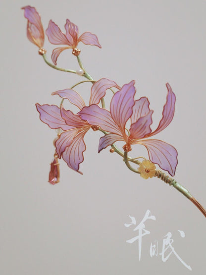 「 Chinoiserie」Iris Hairpin