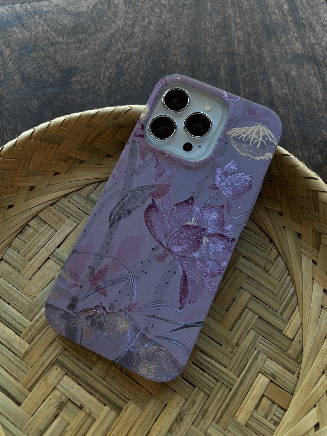 「Chinoiserie」Lucky Purple Lotus Phone Case