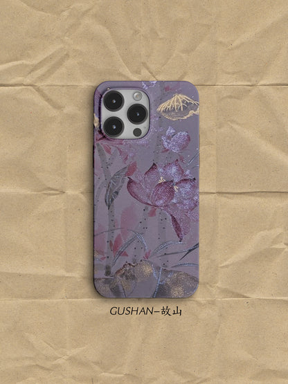 「Chinoiserie」Lucky Purple Lotus Phone Case