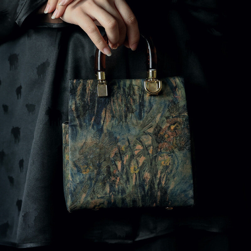 [Chinoiserie] Luxury Late Autumn Summer Grass Silk Bag