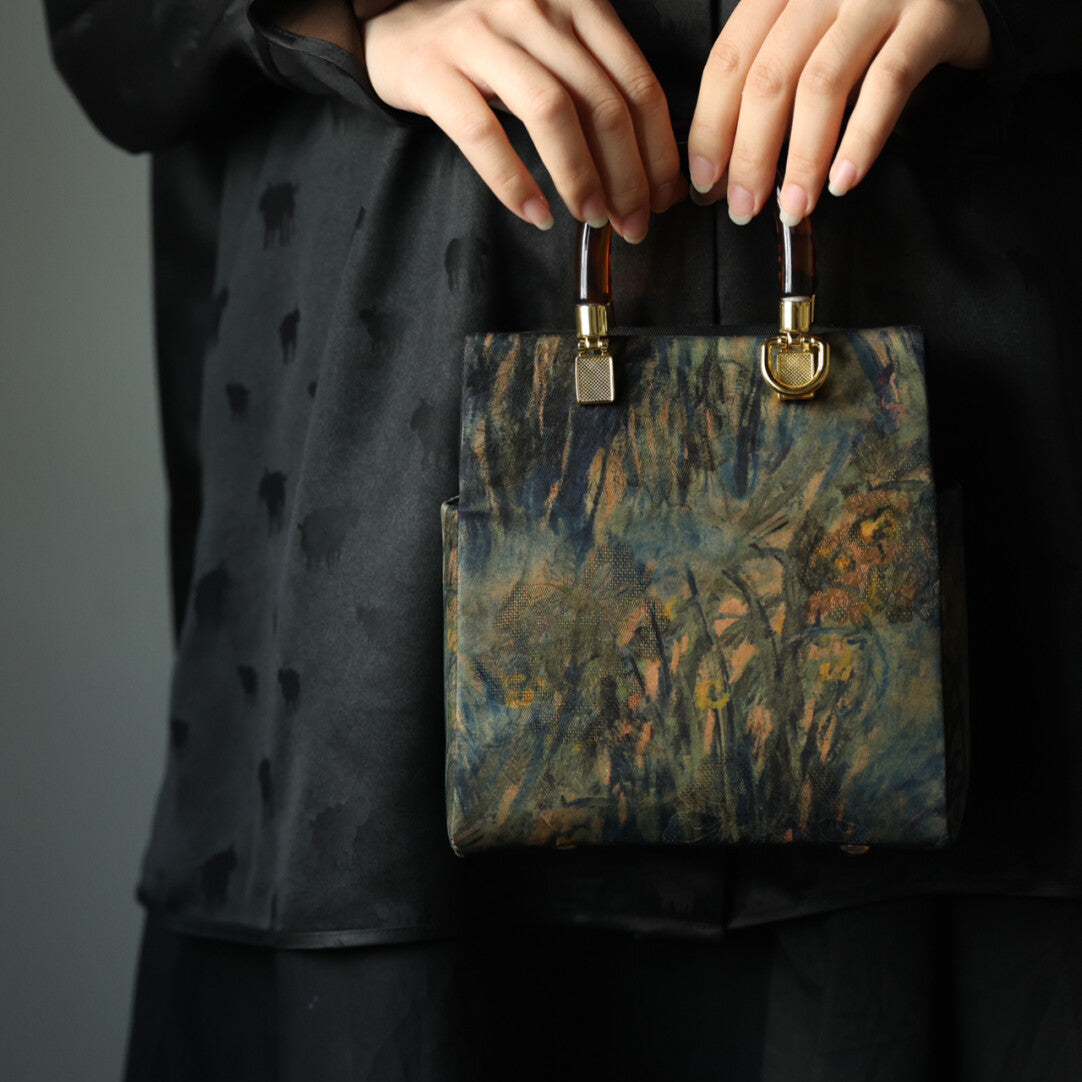 [Chinoiserie] Luxury Late Autumn Summer Grass Silk Bag