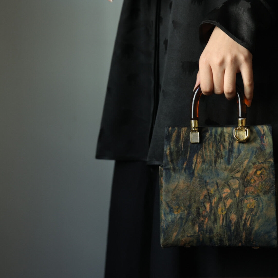 [Chinoiserie] Luxury Late Autumn Summer Grass Silk Bag