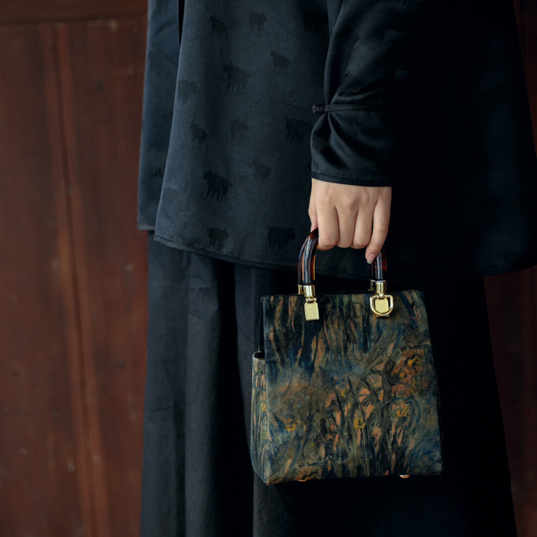 [Chinoiserie] Luxury Late Autumn Summer Grass Silk Bag