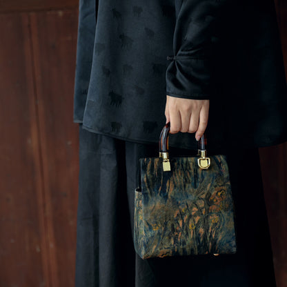 [Chinoiserie] Luxury Late Autumn Summer Grass Silk Bag