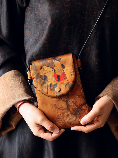 [Chinoiserie] Luxury Silk Magnet Phone Pouch