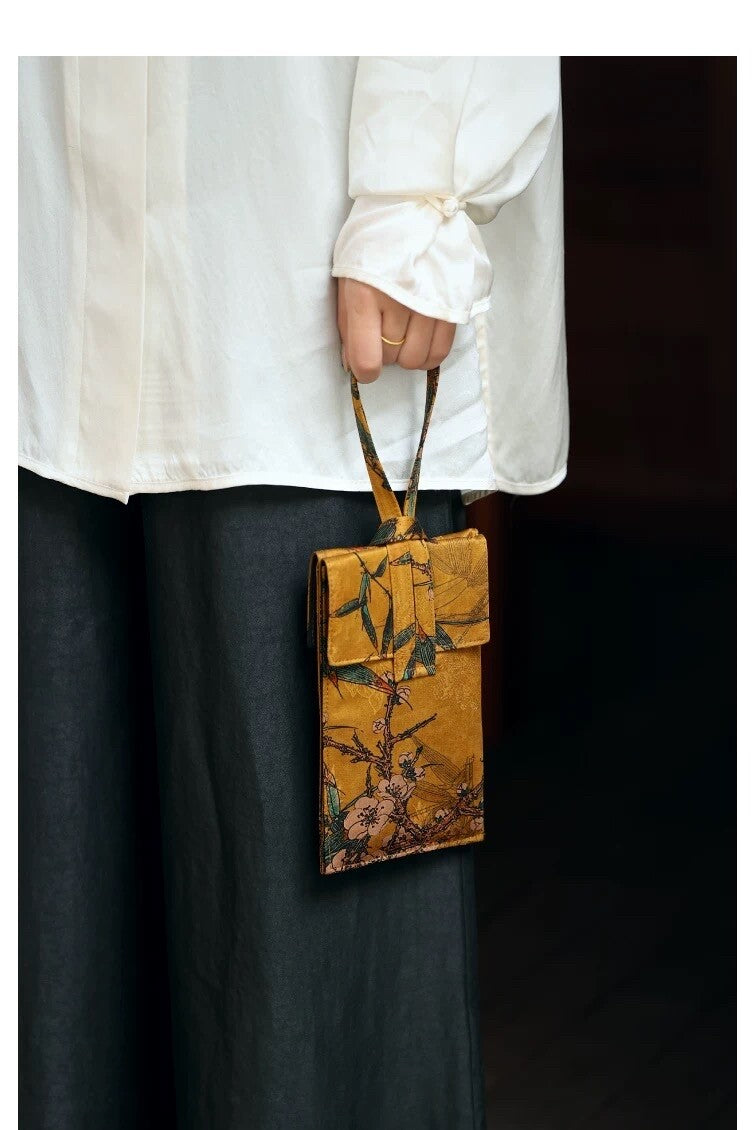 [Chinoiserie] Luxury Silk Phone Pouch