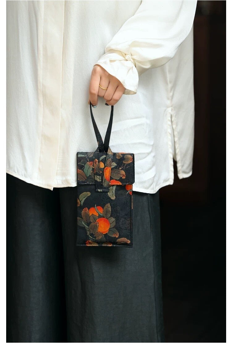 [Chinoiserie] Luxury Silk Phone Pouch