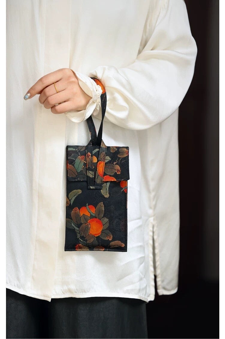 [Chinoiserie] Luxury Silk Phone Pouch
